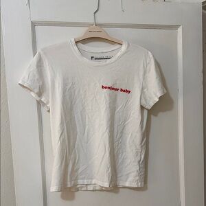 Prince Peter Collection White T-Shirt with “Bonjour Baby”
